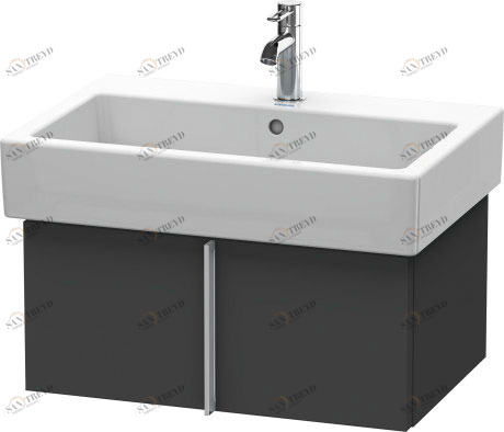 VE610504949 Vero Тумбочка подвесная Графит матовый, декор Duravit