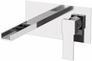 Remer Rubinetterie Смеситель для раковины водопад настенный с тарелкой Qubika cascata Qc15