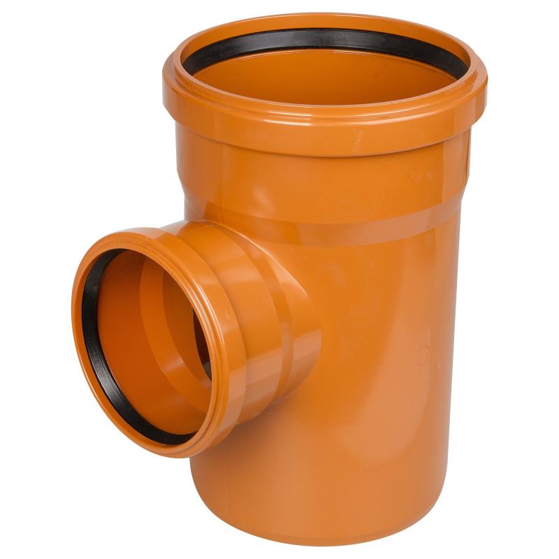 Тройник наружный ПП 160х110х87° рыжий Политек 6393 - Вид №1