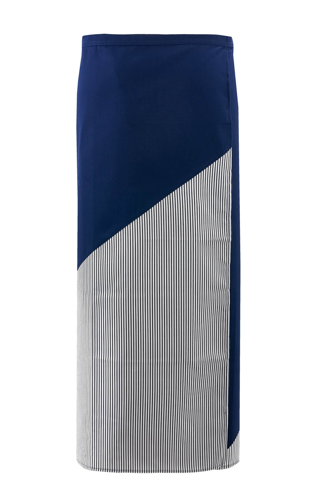 58362 Фартук "ГУРМАН" удлиненный цвет темно-синий с полоской  Одежда для официантов  размер Спецодежда  - Вид №1