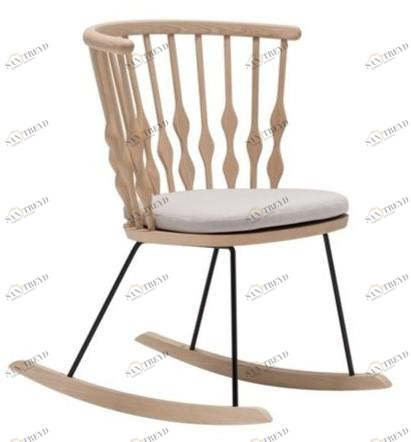 Andreu World Кресло-качалка из бука с подлокотниками Nub So1454