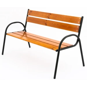 Скамья садовая Констанц 150x61x90 см дерево/металл коричневый 84169777 STLM-2184867