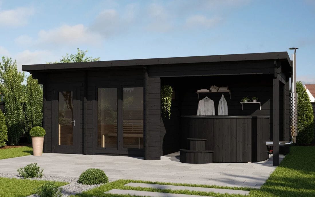 Деревянная сауна на открытом воздухе Saunamo Deluxe ARCH-00035351 - Вид №3