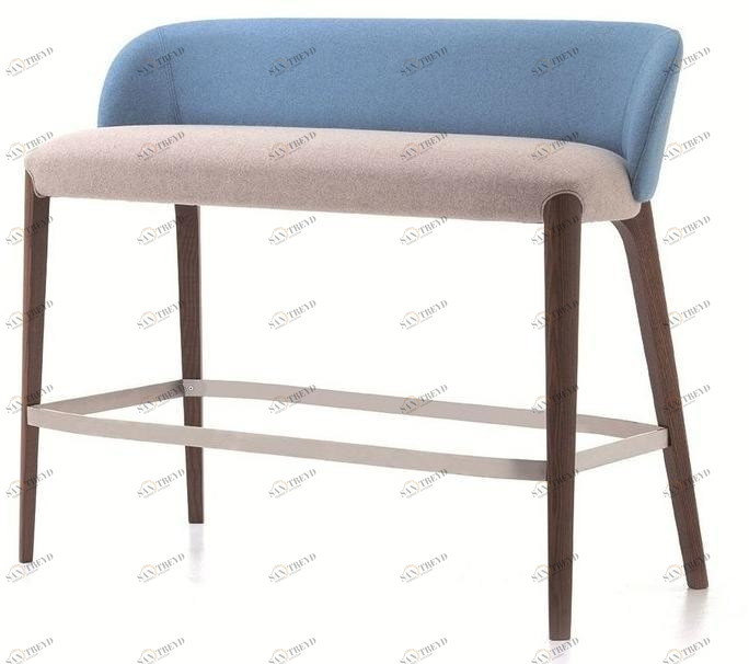 Very Wood Скамья из мягкой ткани с подставкой для ног Bellevue sun-id-1496109