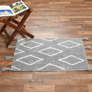 Santreyd Diamond Tassel — декоративный хлопковый коврик с геометрическим узором 60×90 см 89374305