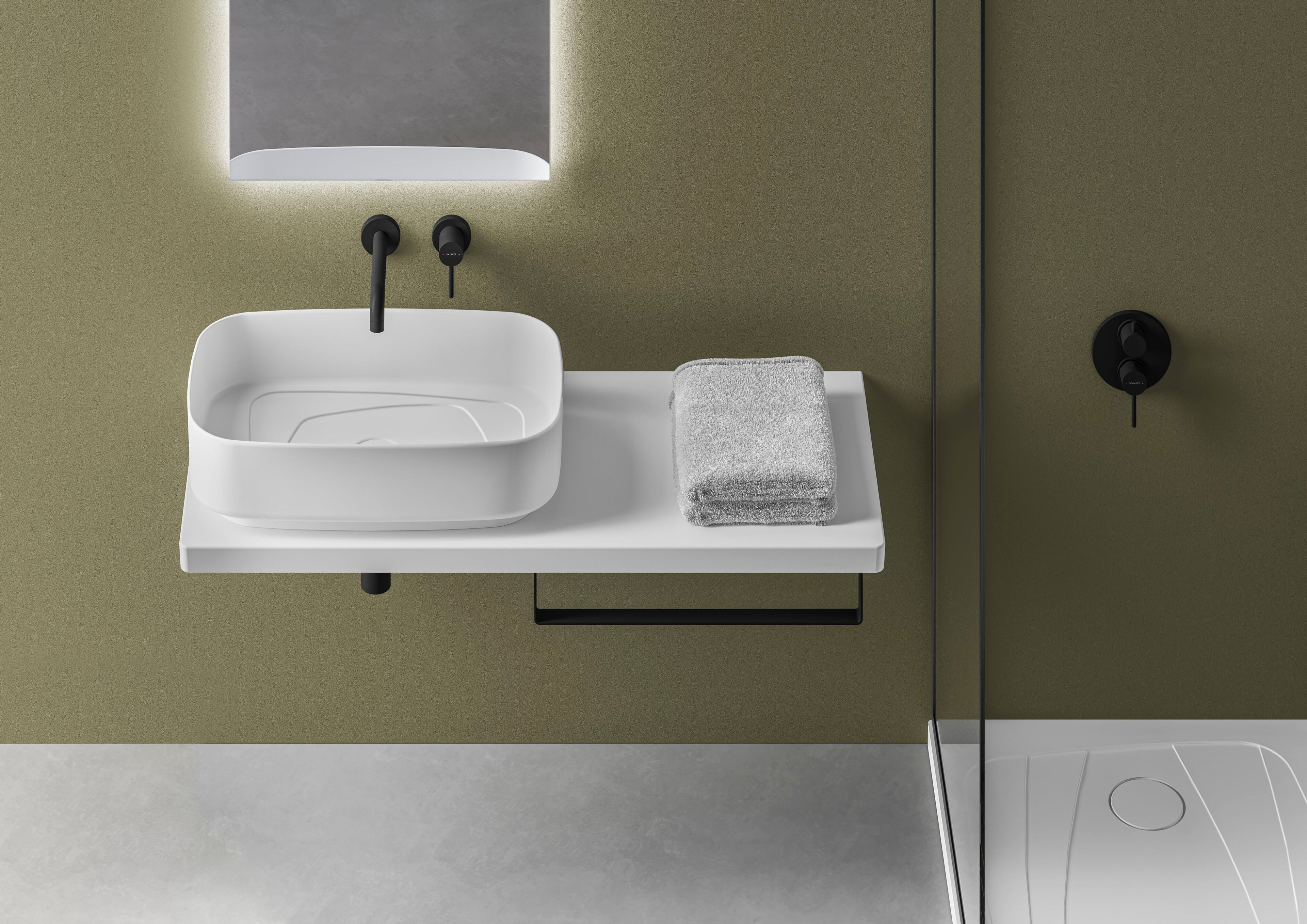 Керамическая раковина с одной столешницей Ceramica Dolomite за пределами ARCH-00090533 - Вид №1