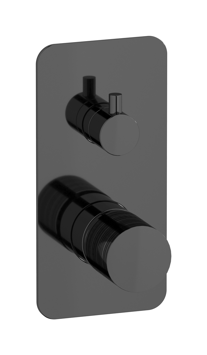 Встроенный смеситель для душа с двухходовым дивертером WE ARE IB vn398os Black Chrome Vinile