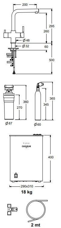 GUGLIELMI Смеситель негазированной и негазированной воды  Fgap39623  - Вид №6
