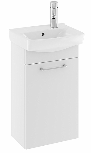 42330 Мебельный пакет IFO Spira, с дверцей, W = 375 мм, W1 = 415 мм, белый, смеситель слева  - Вид №1