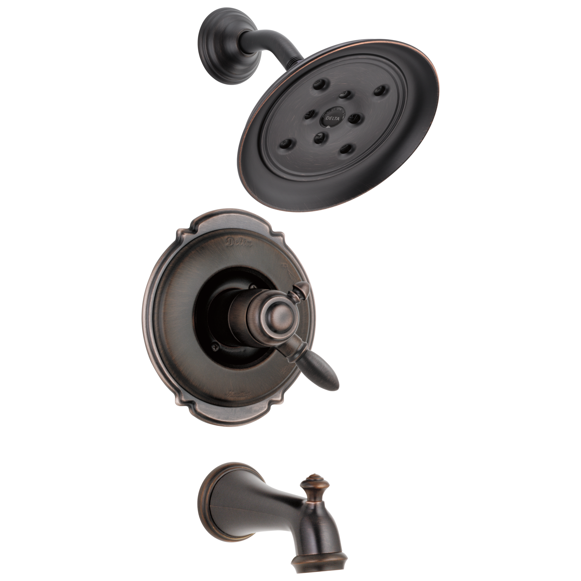 T17455-RBH2O Monitor® 17 Series H2Okinetic® для ванны и душа Delta Faucet Victorian Венецианская бронза