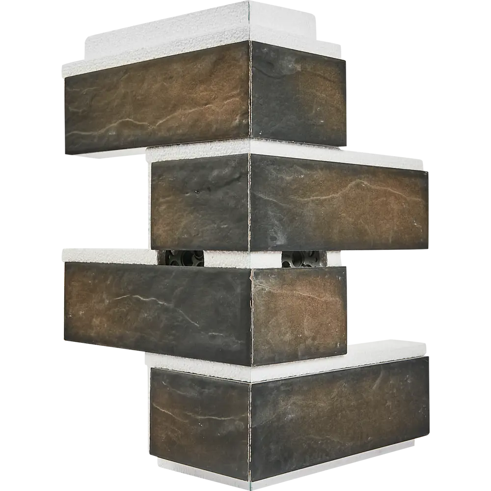 89319016 Термопанель наружный угол Мосстрой-31 Brick House коричневый 26x25x41x5 см STLM-1481693 