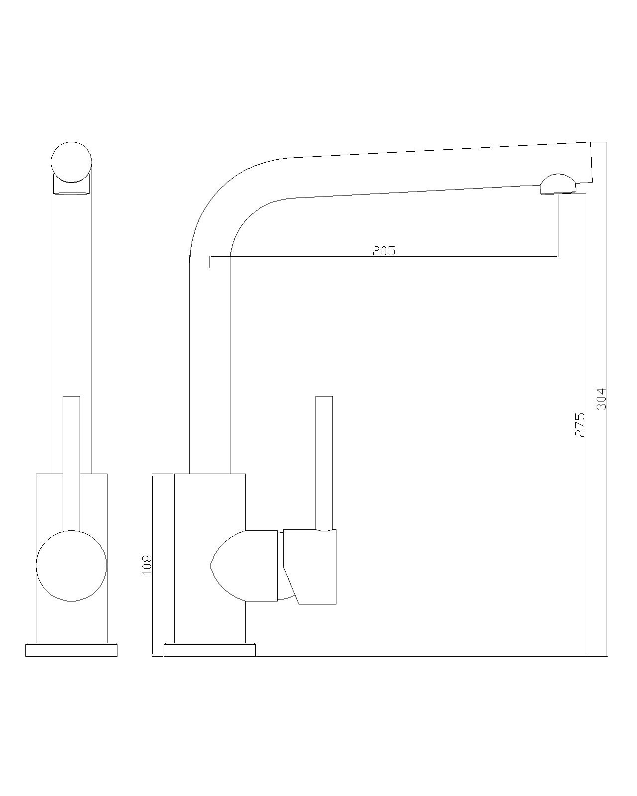 Кухонные смесители Eco Koblenz SSN-2128-SS SEAMAN - Вид №3