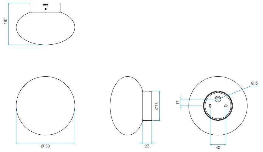 Astro Lighting Настенный светильник из опалового стекла Zeppo 1176004  - Вид №5