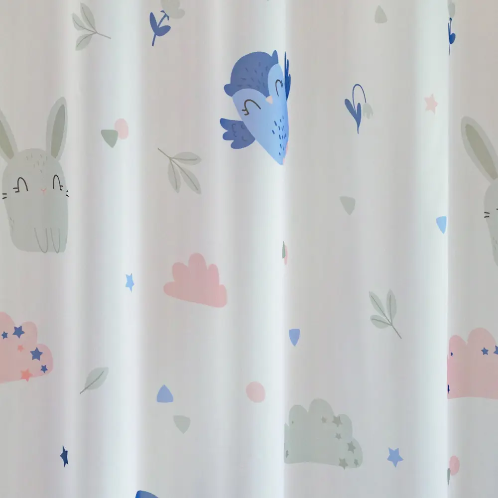 Тюль на ленте Совы 250x260 см цвет синий 89100806 STLM-2138674 GARDEN  - Вид №1