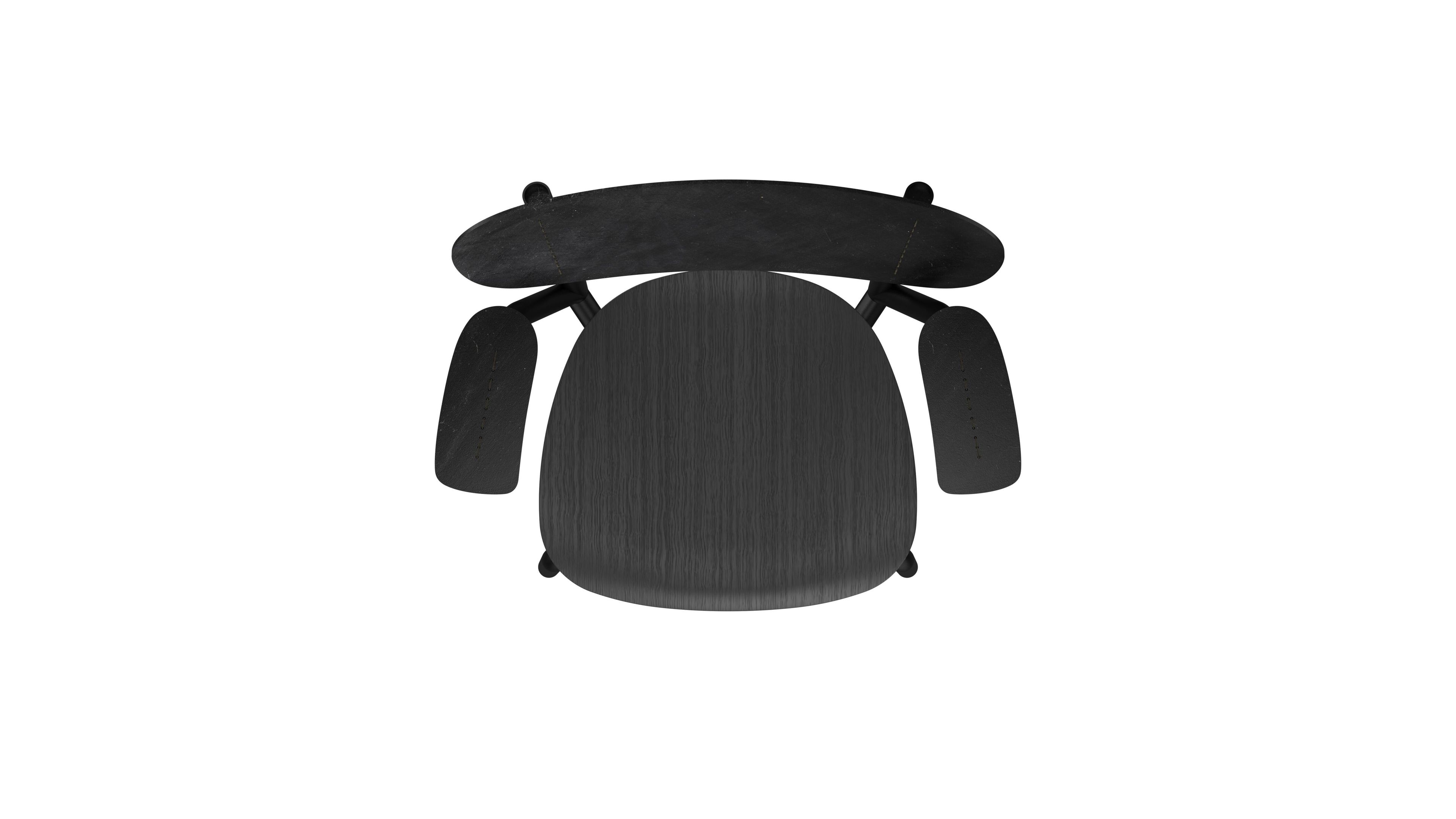 Деревянный и кожаный стул с подлокотниками FUNCTIONALS EMIL ROSI ARCH-00126468 - Вид №9