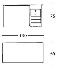 Zanotta Стол из нержавеющей стали с ящиками sun-id-1439210 - Вид №4