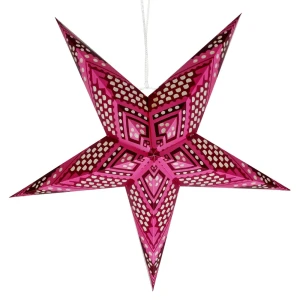 89378394 Елочная игрушка Звезда Инди 2.5x38 см розовый STLM-1517867
