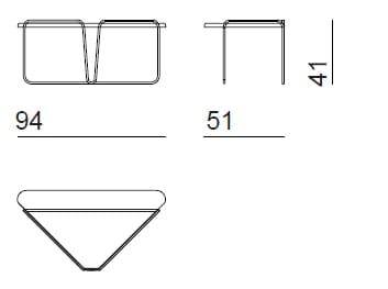 Керамический треугольный журнальный столик Bizzotto Italia Нара ARCH-00152814 - Вид №6