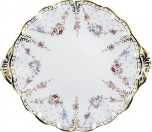 62555 Royal Crown Derby Блюдо круглое Royal Crown Derby "Роял Антуанетта" 23см Фарфор костяной