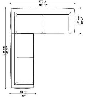 Maxalto Модульный угловой диван из ткани Lucrezia sun-id-1346409 - Вид №13