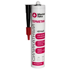 Силикатный герметик Remont Plus для каминов и печей черный 260 мл 89398929