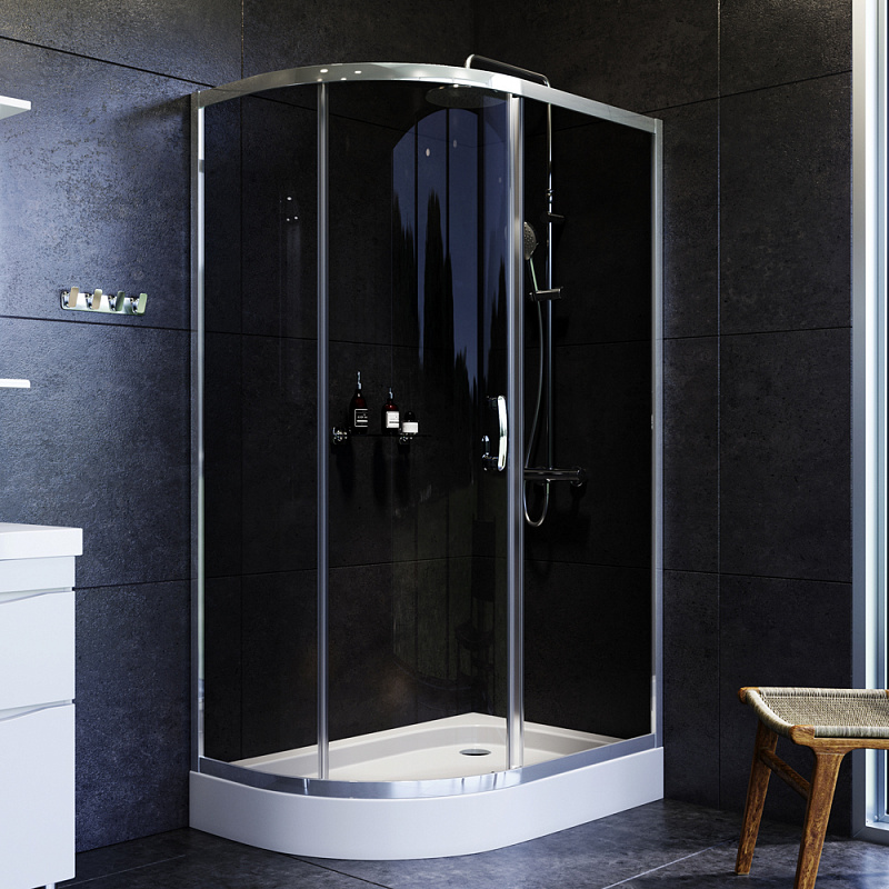 W83G-302U120CG Solo Slide 120 Душ. ограждение 120x80 стекло тонированное проф хром глянц AM.PM Like