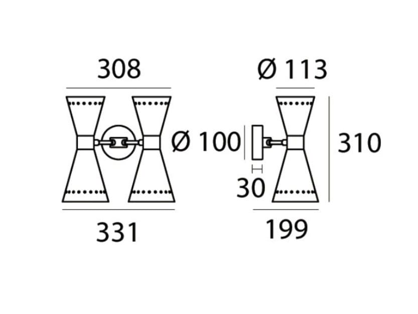 Латунный настенный светильник Stilnovo Megafono ARCH-00037525 - Вид №8