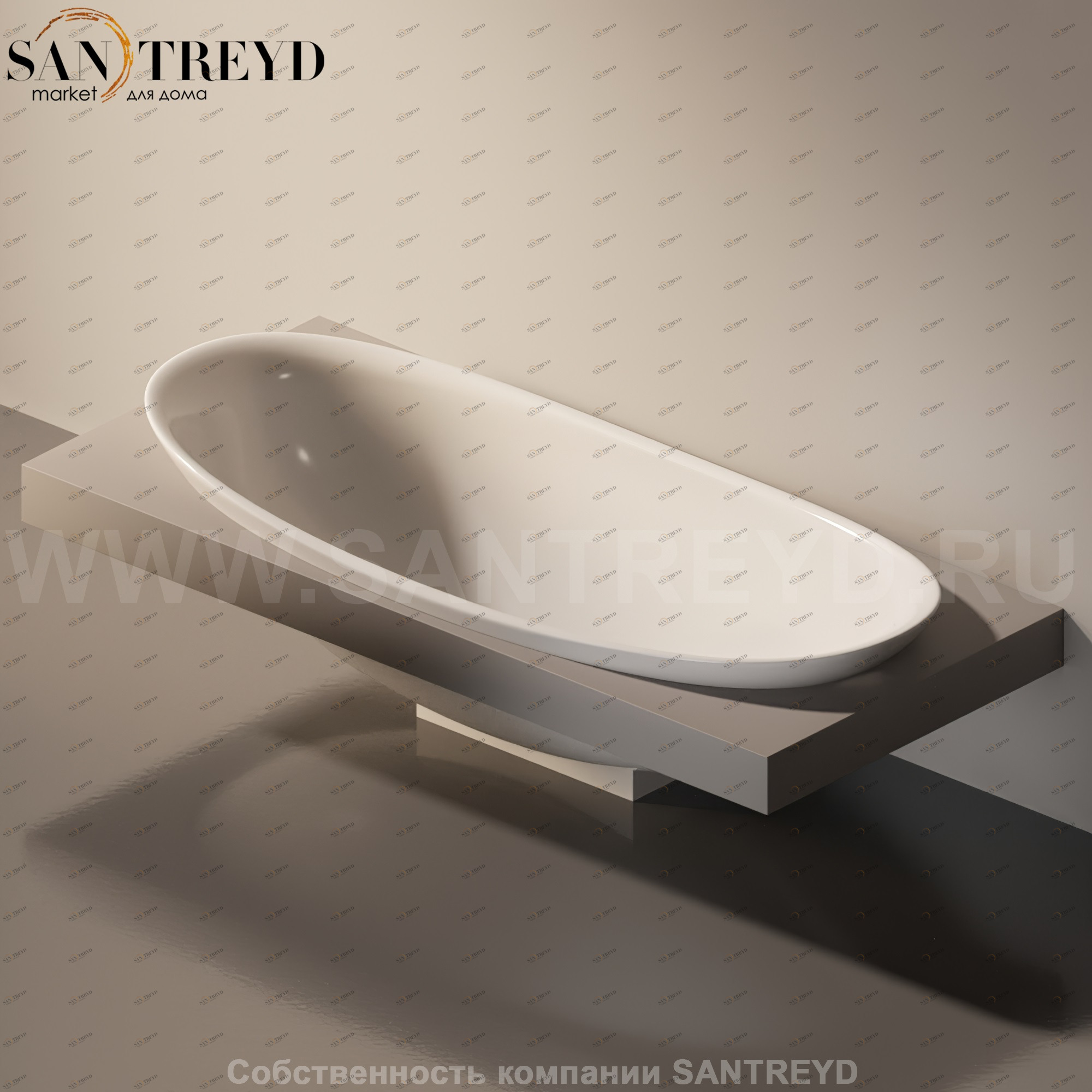 Flaminia IO e SI Столешница с отверстием под ванну серая IO84M1.1019 Ceramica Flaminia IO84M11019