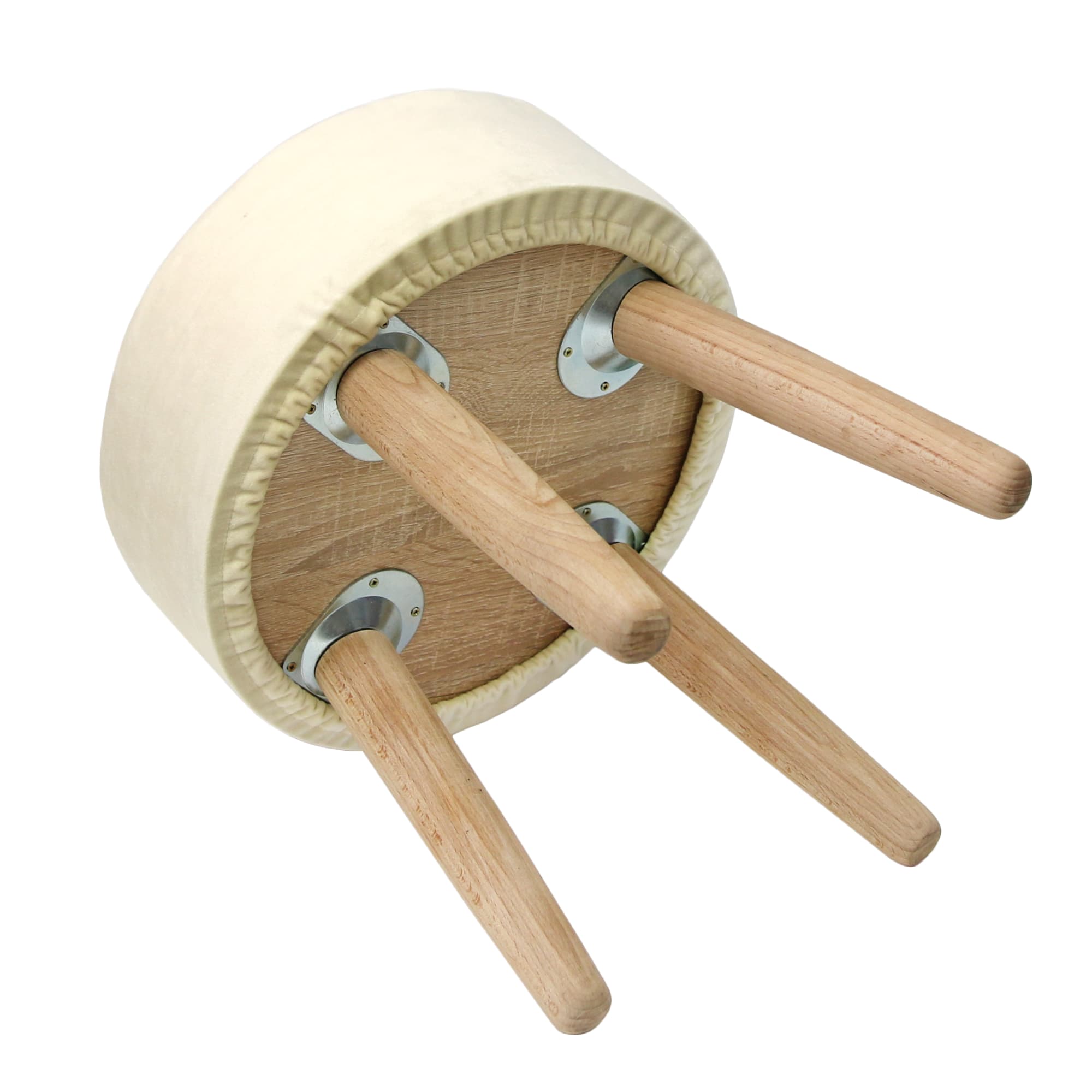 82978483 Табурет с мягкой обивкой, круглый, цвет бежевый Santreyd  - Вид №1