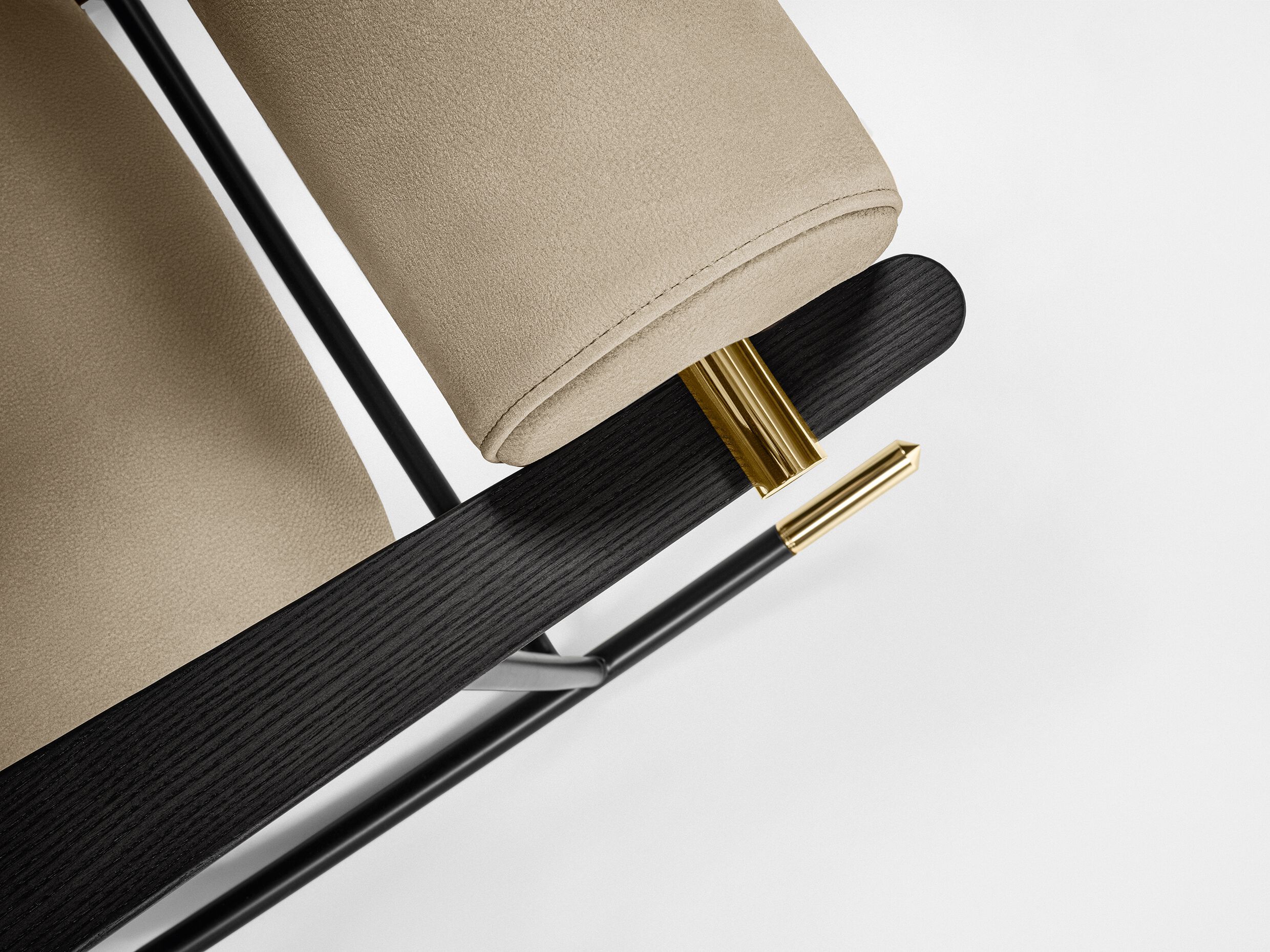 Кресло-качалка с кожаной обивкой Gallotti&Radice LOULOU ROCK ARCH-00053893 - Вид №14