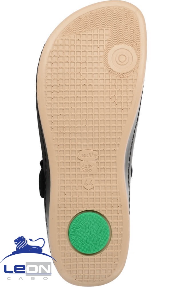 61958 Сабо "Leon" мужские черные LEON  Медицинская обувь  размер 45  - Вид №1