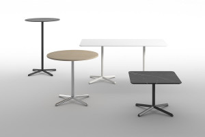 Прямоугольный стол со спицами