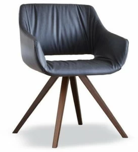 Tonon Мягкое кожаное кресло с подлокотниками Lili 1w7.s3