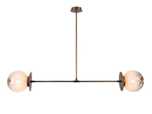 Светодиодный подвесной светильник из латуни и стекла