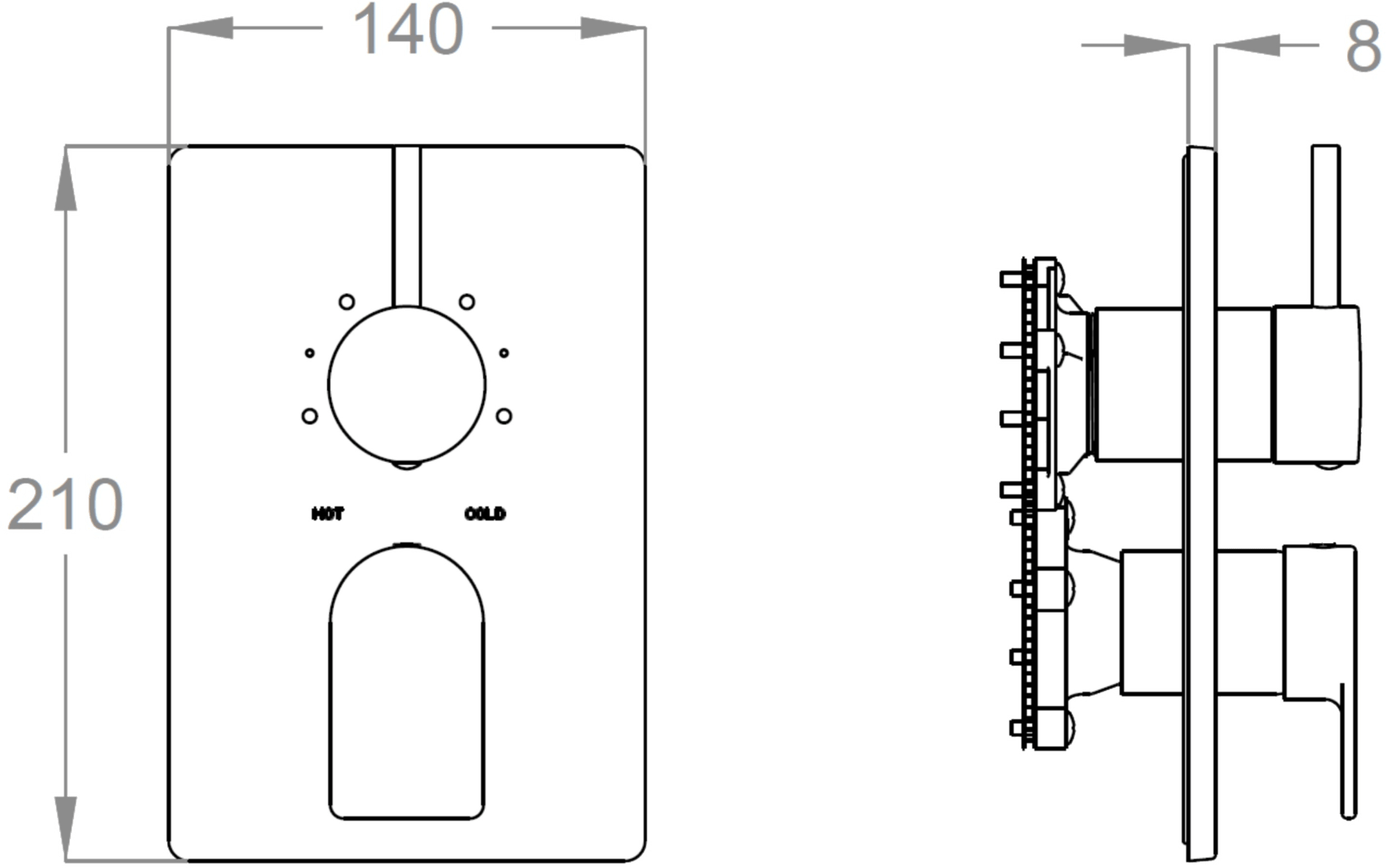 Fir Italia Смеситель для душа из латуни с переключателем и тарелкой Doda 67 6750198 - Вид №1