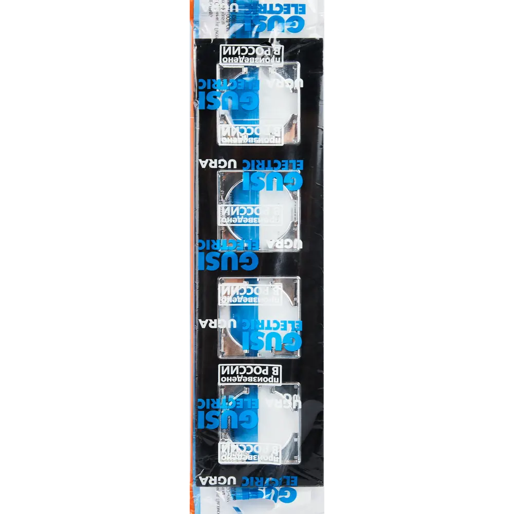 Рамка GUSI Electric Ugra для 4 розеток, черное стекло 85233697 STLM-1104945 - Вид №3