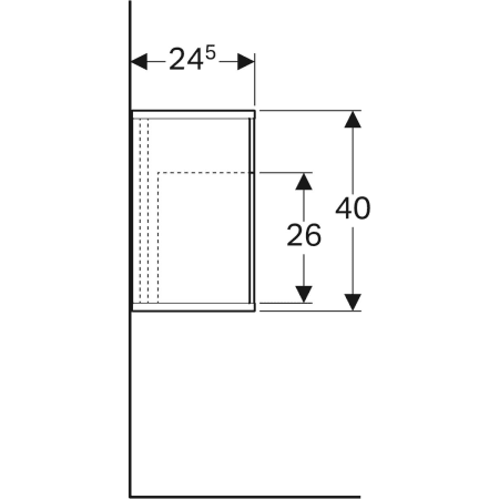 840139000 Шкафчик Geberit iCon с многофункциональным ящиком Geberit  - Вид №11