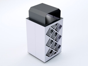 Наружная стальная стойка для мусора