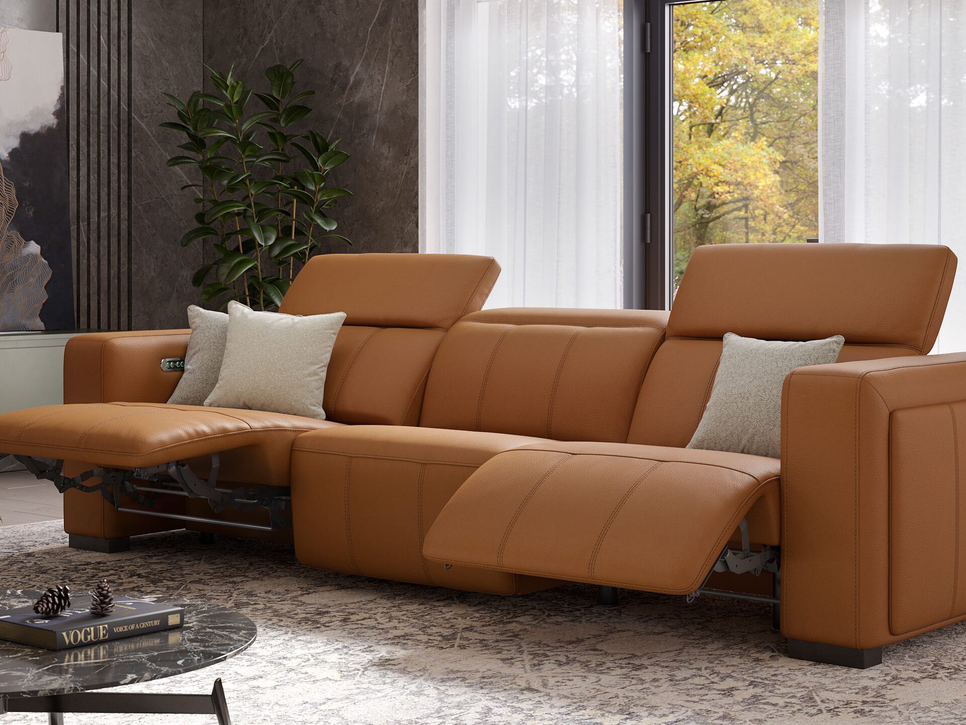 3-местный кожаный диван Sofanella Анкона ARCH-00118302 - Вид №4