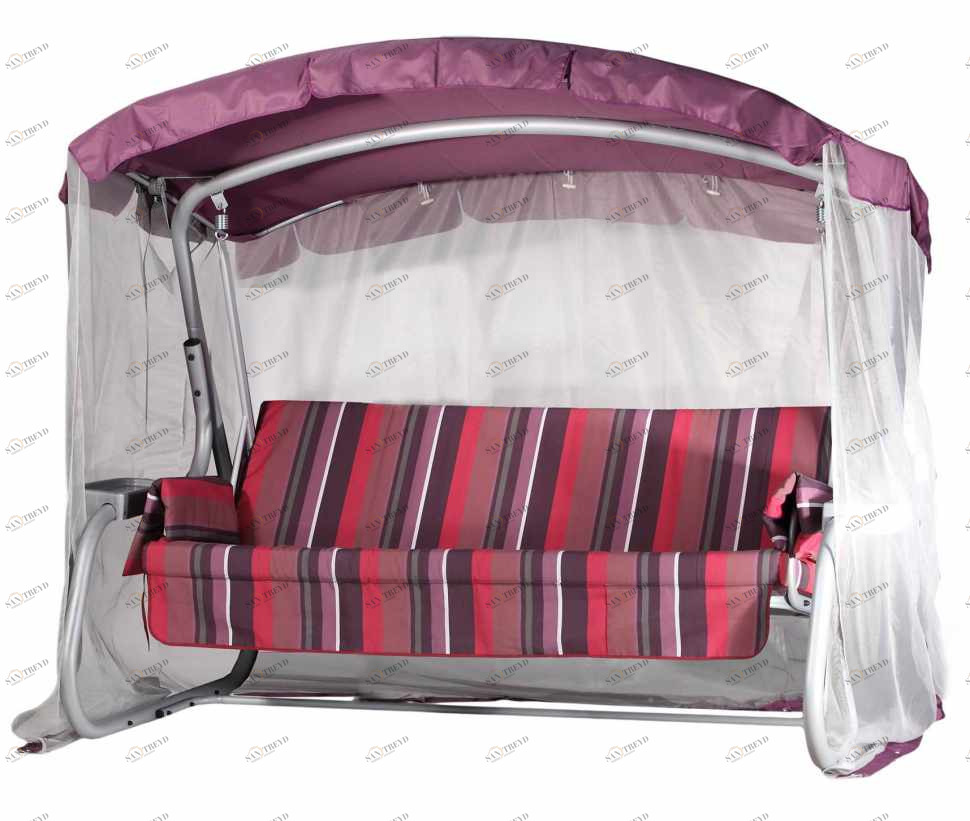 Качели садовые фиолетовые с серебром "Милан" IMPEX  132228 Серый;фиолетовый 