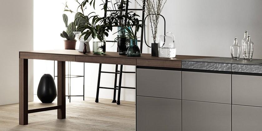 VALCUCINE Кухня из непрозрачного стекла и ящик из камня кардозо Genius loci sun-id-1479373 - Вид №3