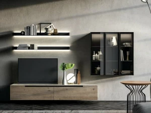 Dall'Agnese Настенная лакированная стенка для хранения со встроенной подсветкой Slim & speed up