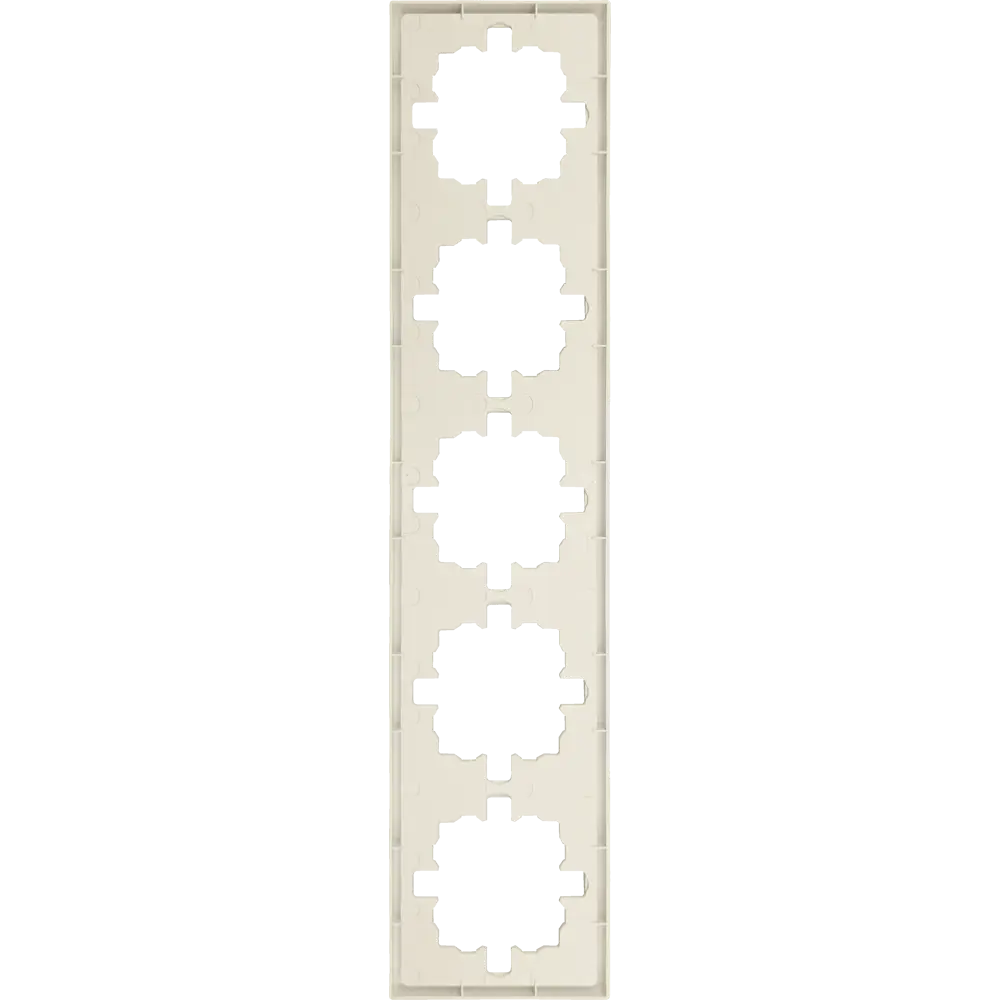 Рамка для розеток и выключателей Lezard Zima 5 постов цвет слоновая кость STLM-2088444 - Вид №2