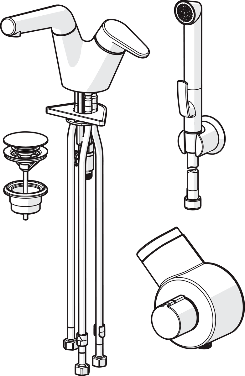 Oras 2216F Смеситель для умывальника, 3 V 2216F Signa Хром  - Вид №2
