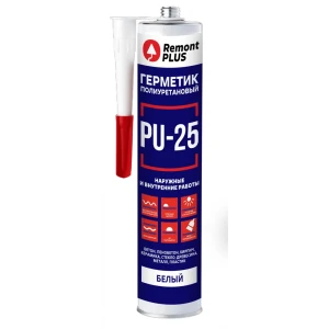 Полиуретановый герметик Remont Plus PU-25 белый 280 мл 89424153