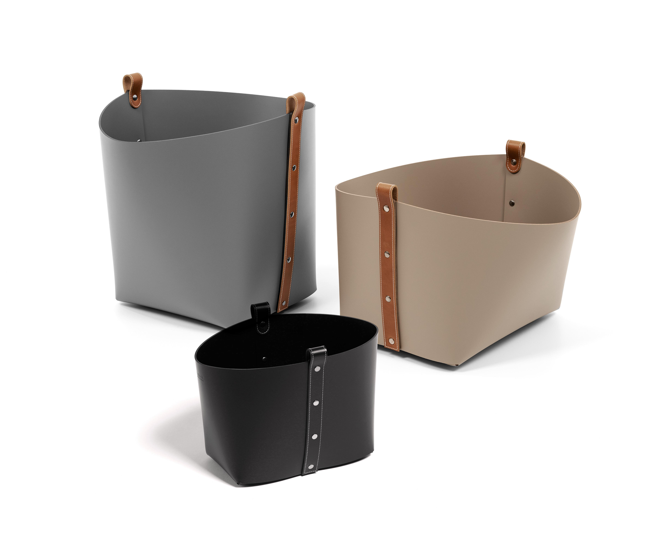 Корзина Ovo - 40X44XH39см / Тан / регенерированная кожа_coffee Pinetti 70.0181.082.015 - Вид №3