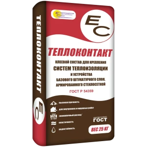Клей для теплоизоляции ЕС Теплоконтакт 25 кг 82480872 STLM-2058473