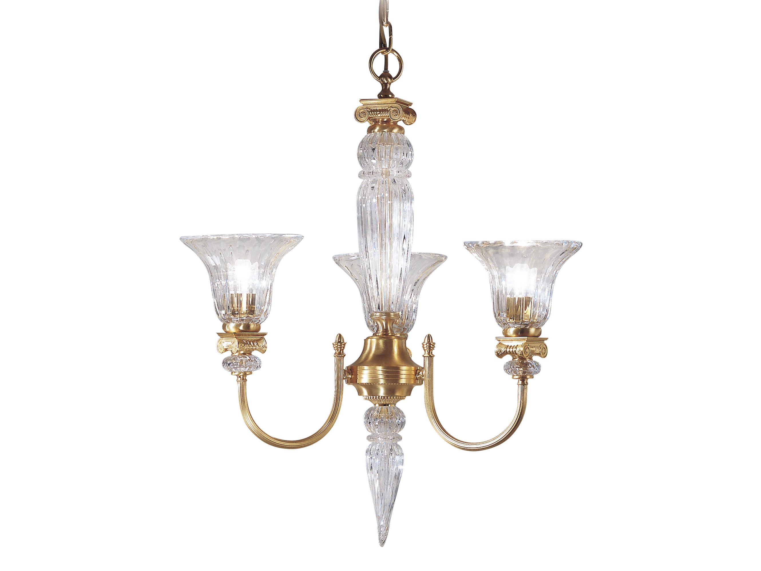 Атласная золотая люстра с украшением в виде кристаллов Possoni Illuminazione Natascia ARCH-00066434