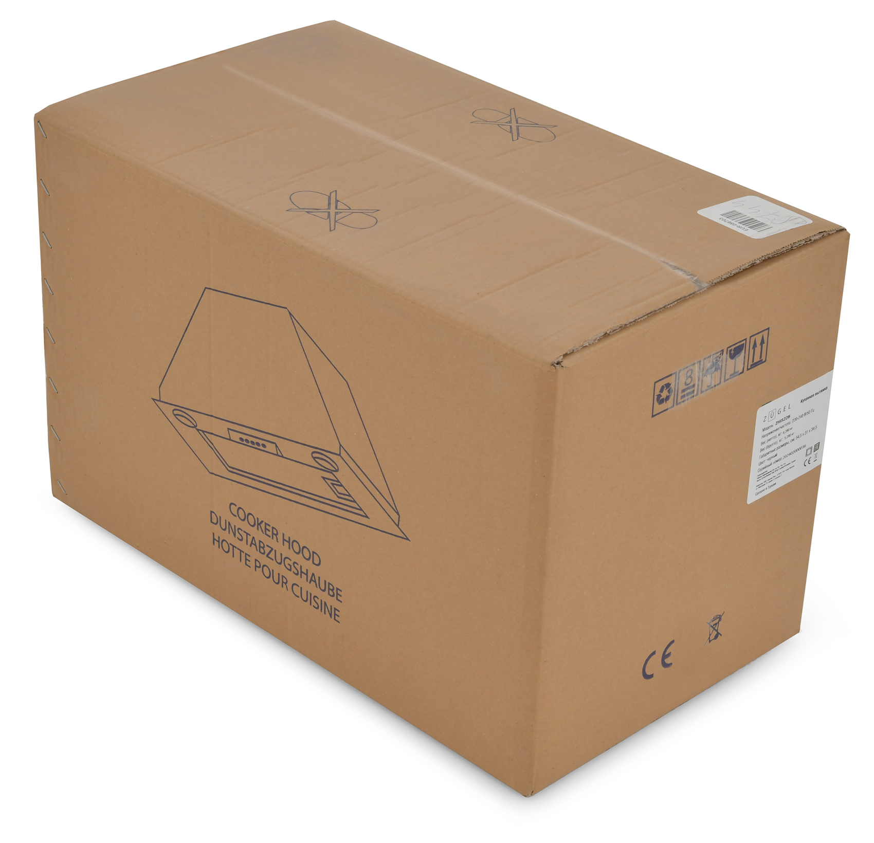 9175458 Вытяжка полновстраиваемая ZUGEL ZHI522B черный STDN-0022394 - Вид №19