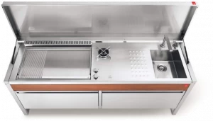 PLA.NET Outdoor Cooking Газовая летняя кухня из нержавеющей стали Oasi